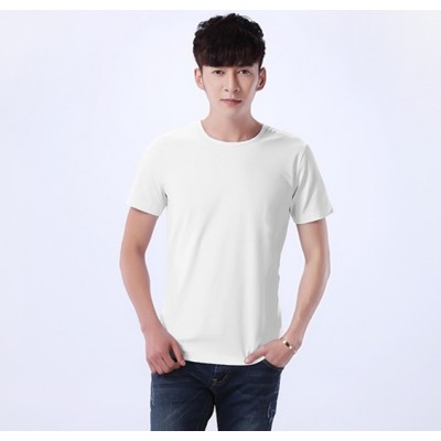 Men Soft  Casual Bamboo Fiber Blank Jersey Crew Neck Short Sleeves Tee Custom Men's Oversized Plain t-shirts